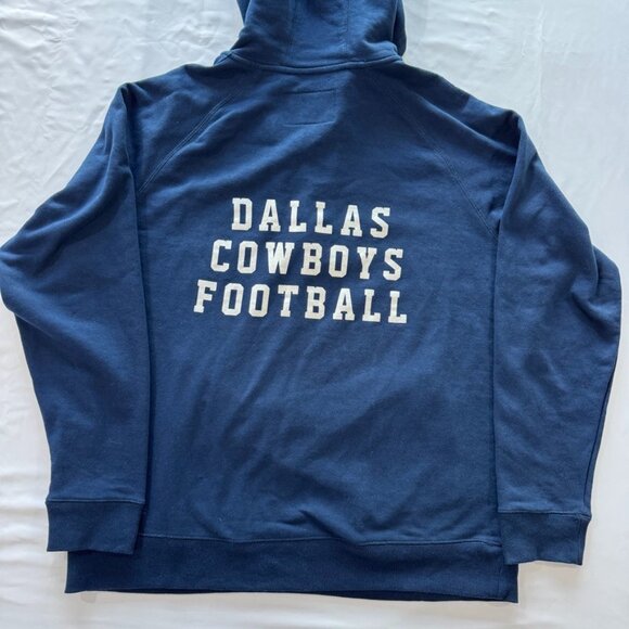 NFL Pro Line Dallas Cowboys Men's XL Blue Quarter String Hoodie - Picture 9 of 9